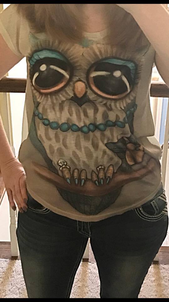 Painted Talons Owl Shirt