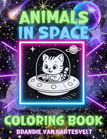 Animals in Space Coloring Book - Physical Signed Copy