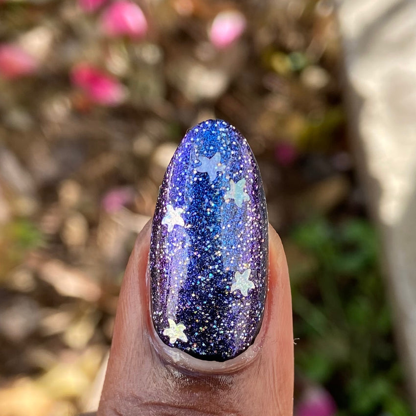 Starry Night Glow in the Dark Shifting Indie Nail Polish Topper