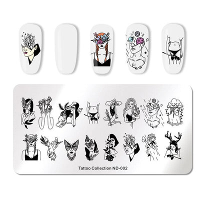 Nicole Diary ND 002 Tattoo Stamping Plate