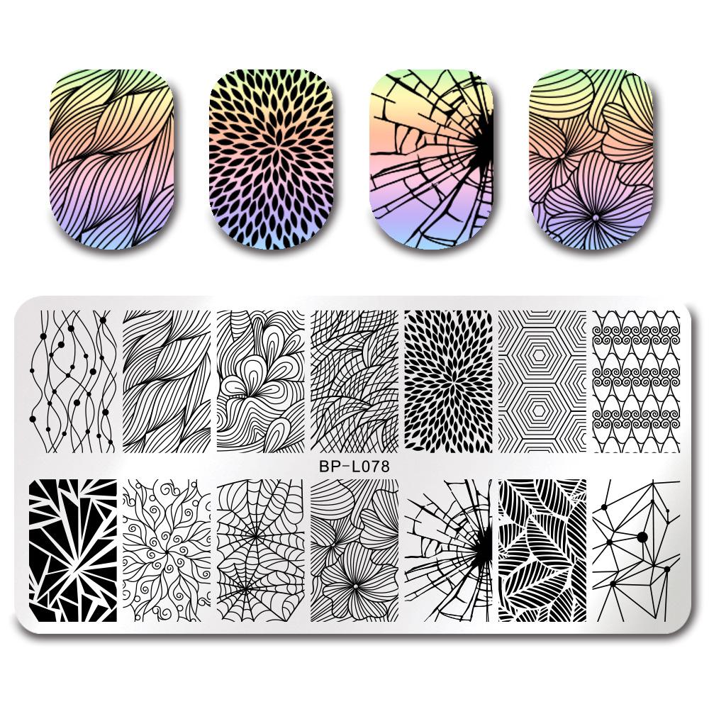 NAIL STAMPING Plate Brands Name #LJ003