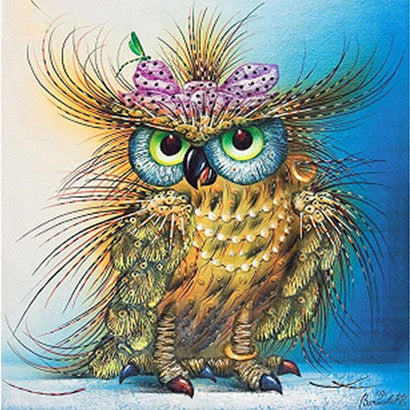 Fancy Owl Diamond Painting Kit