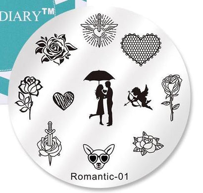 Nicole Diary ND Romantic 01 Stamping Plate