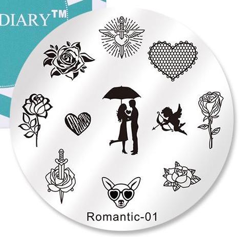 Nicole Diary ND Romantic 01 Stamping Plate